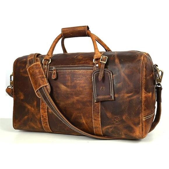Leather Duffel Bag for Men & Women - Picture 8 of 8